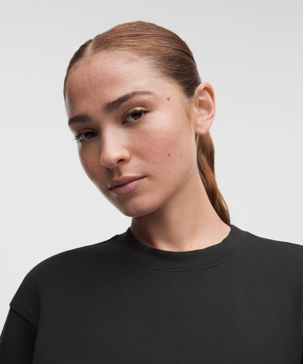 Double-Knit Relaxed Short-Sleeve Shirt