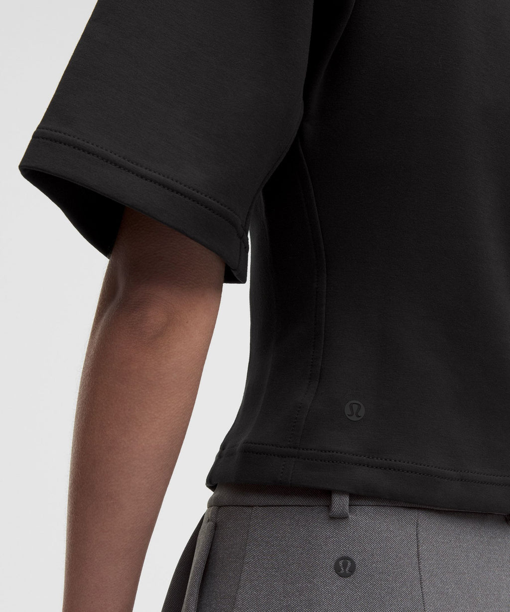 Double-Knit Relaxed Short-Sleeve Shirt