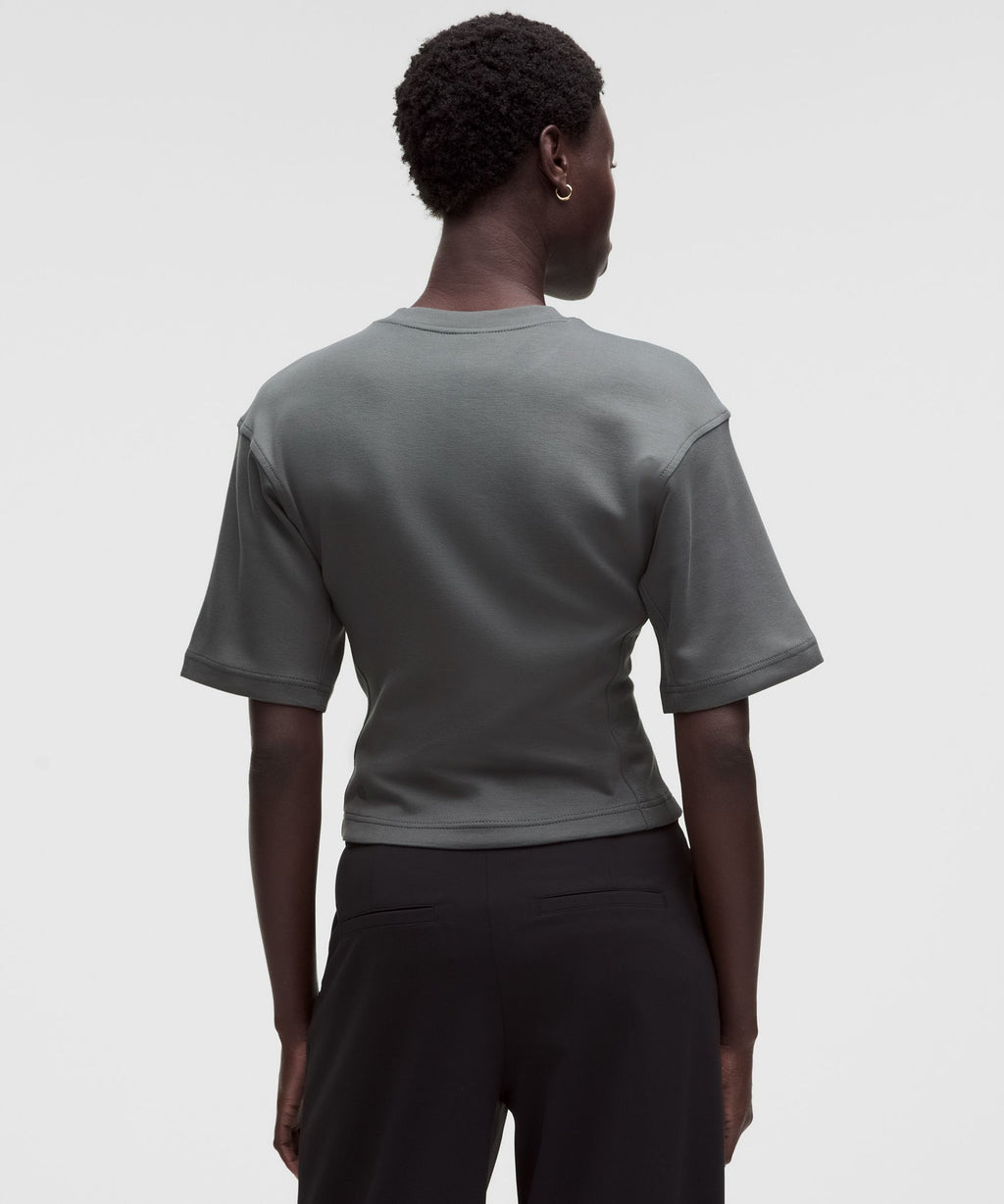 Double-Knit Relaxed Short-Sleeve Shirt