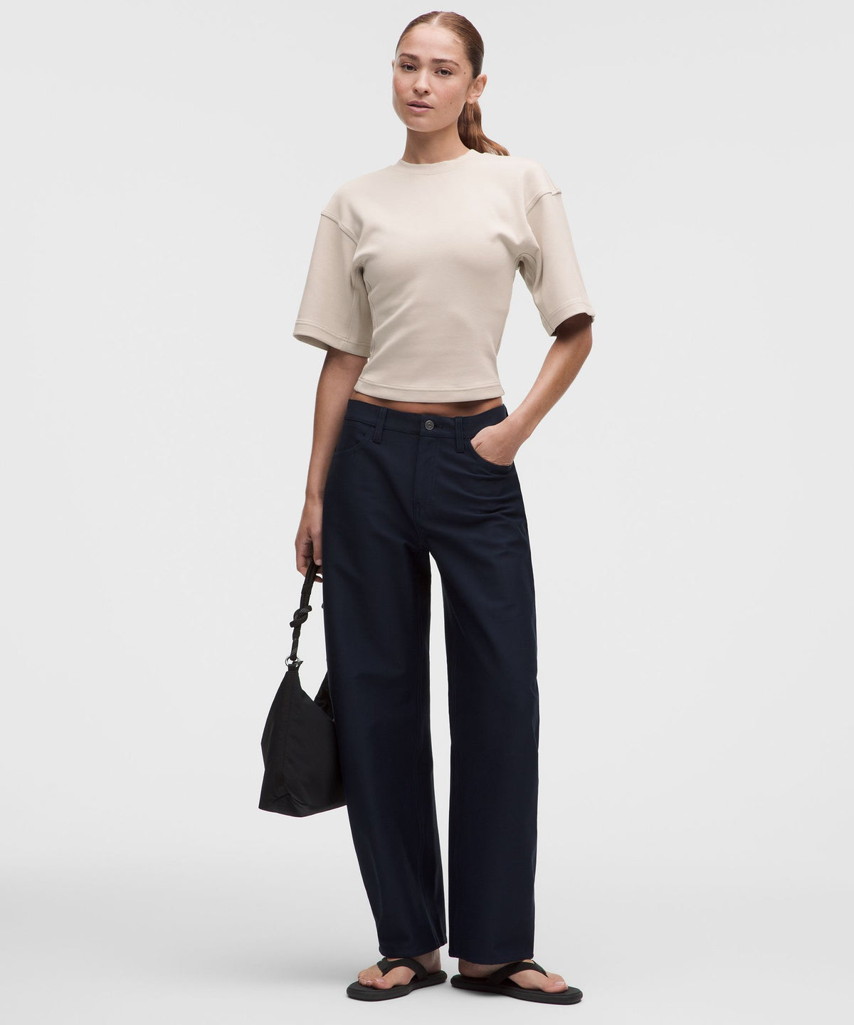Double-Knit Relaxed Short-Sleeve Shirt