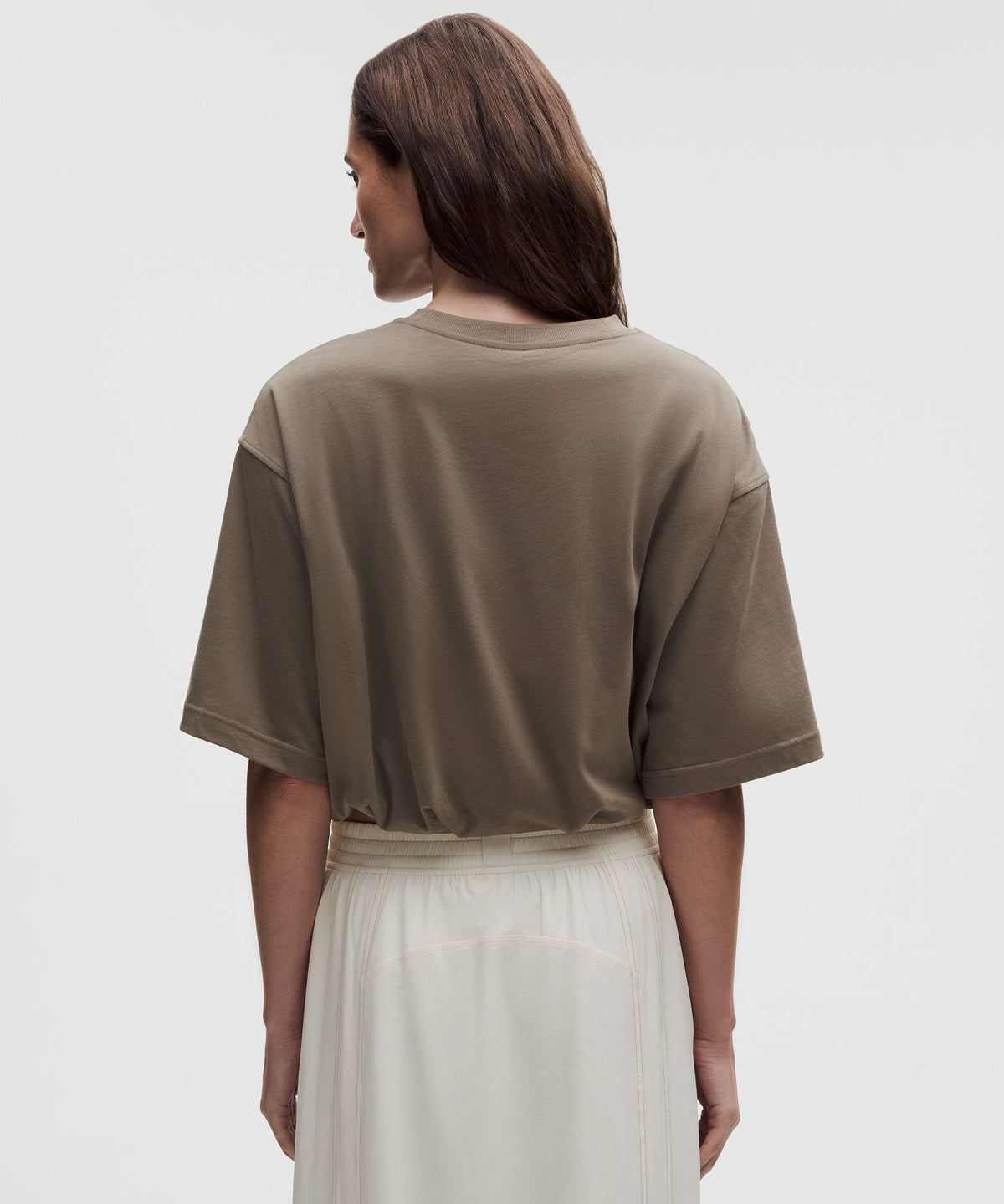 Cotton Jersey Bubble-Hem T-Shirt