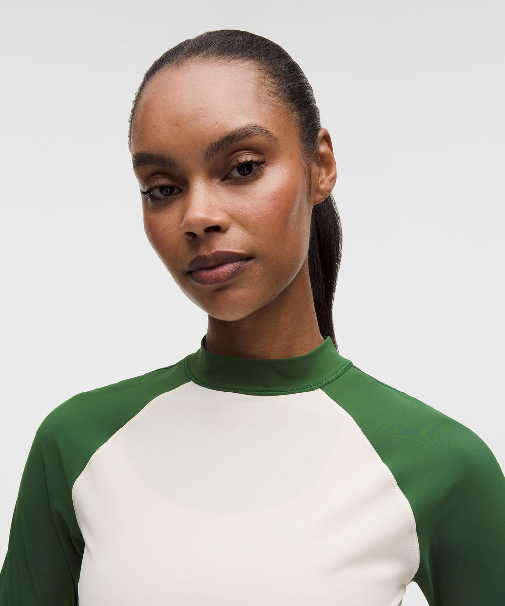 UV-Protective Mockneck Long-Sleeve Shirt