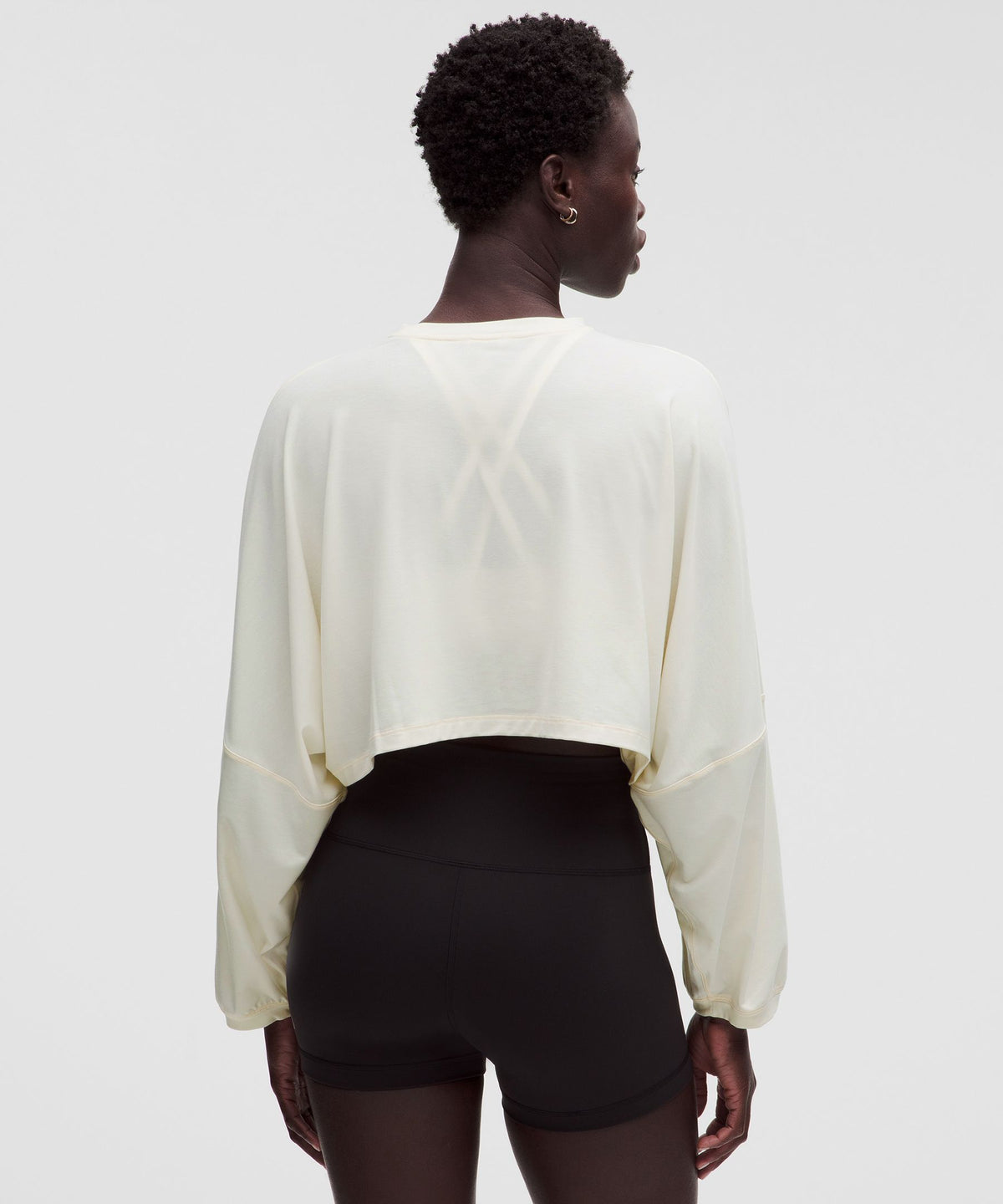 EasySet Relaxed-Fit Cropped Long-Sleeve Shirt