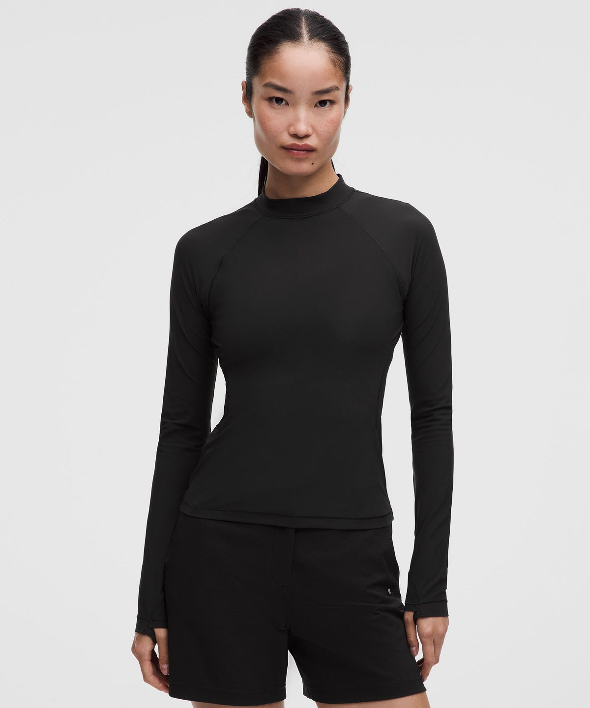 UV-Protective Mockneck Long-Sleeve Shirt