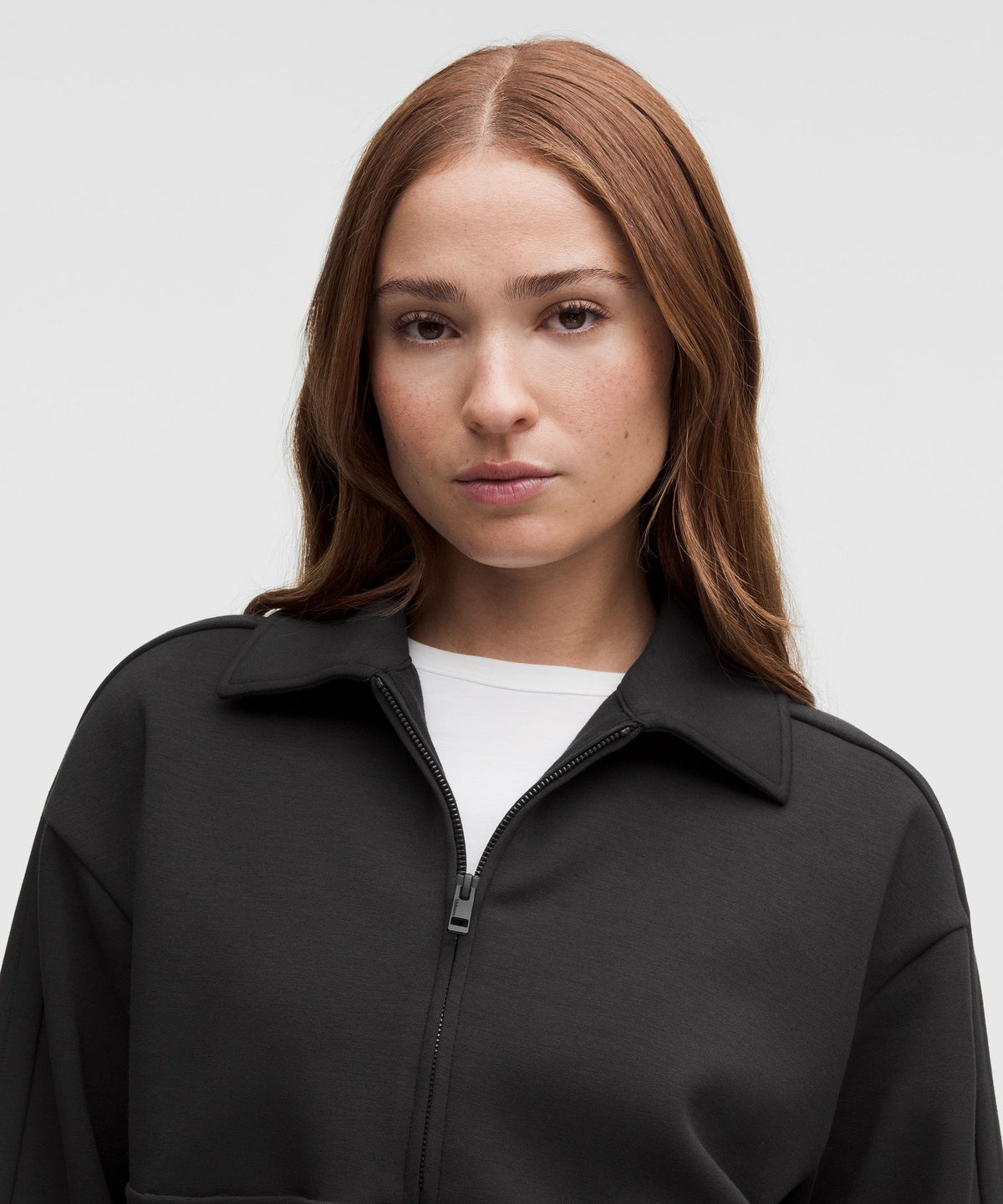 Smooth Spacer Relaxed Collared Half Zip