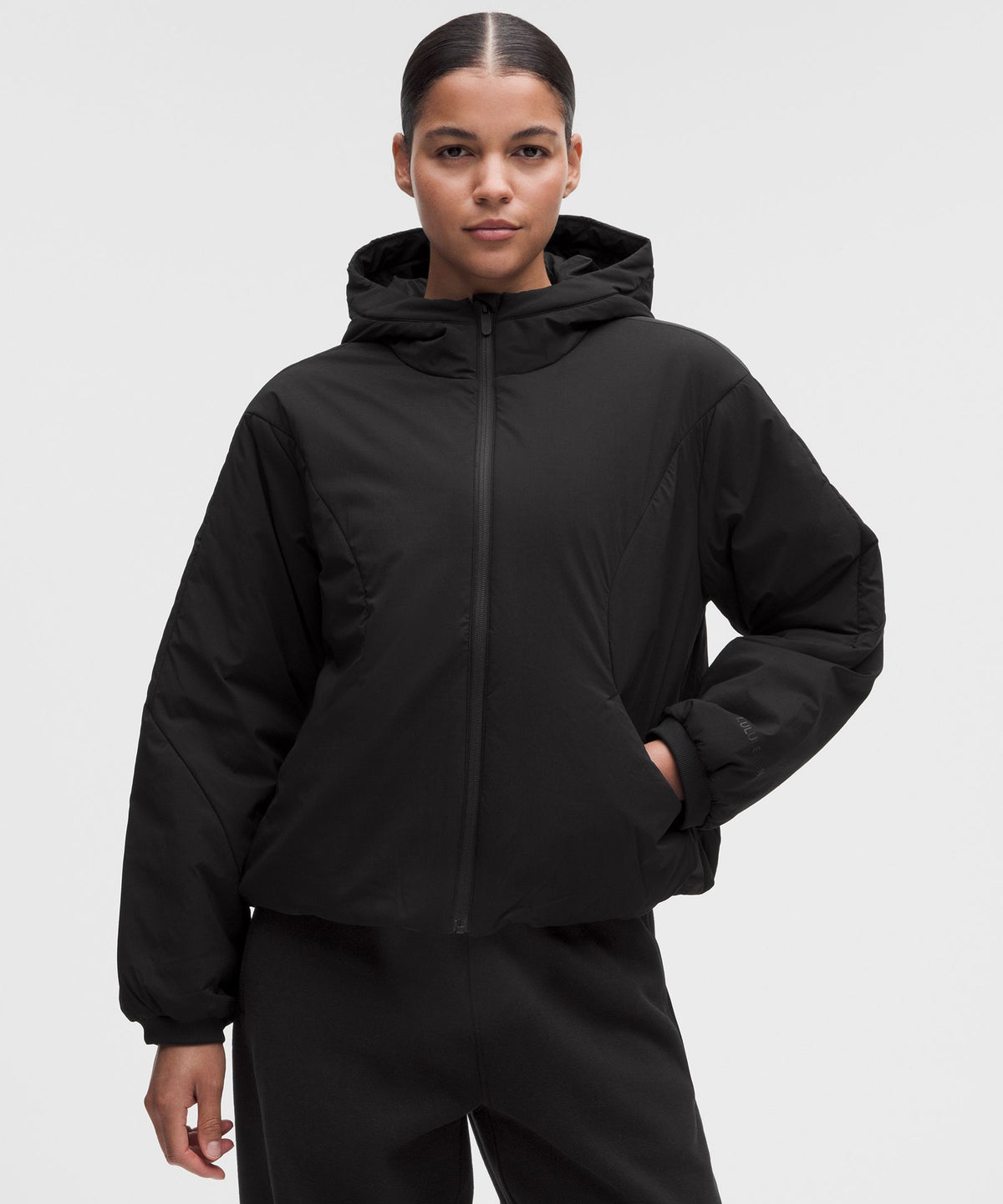 Water-Resistant Insulated Hooded Jacket