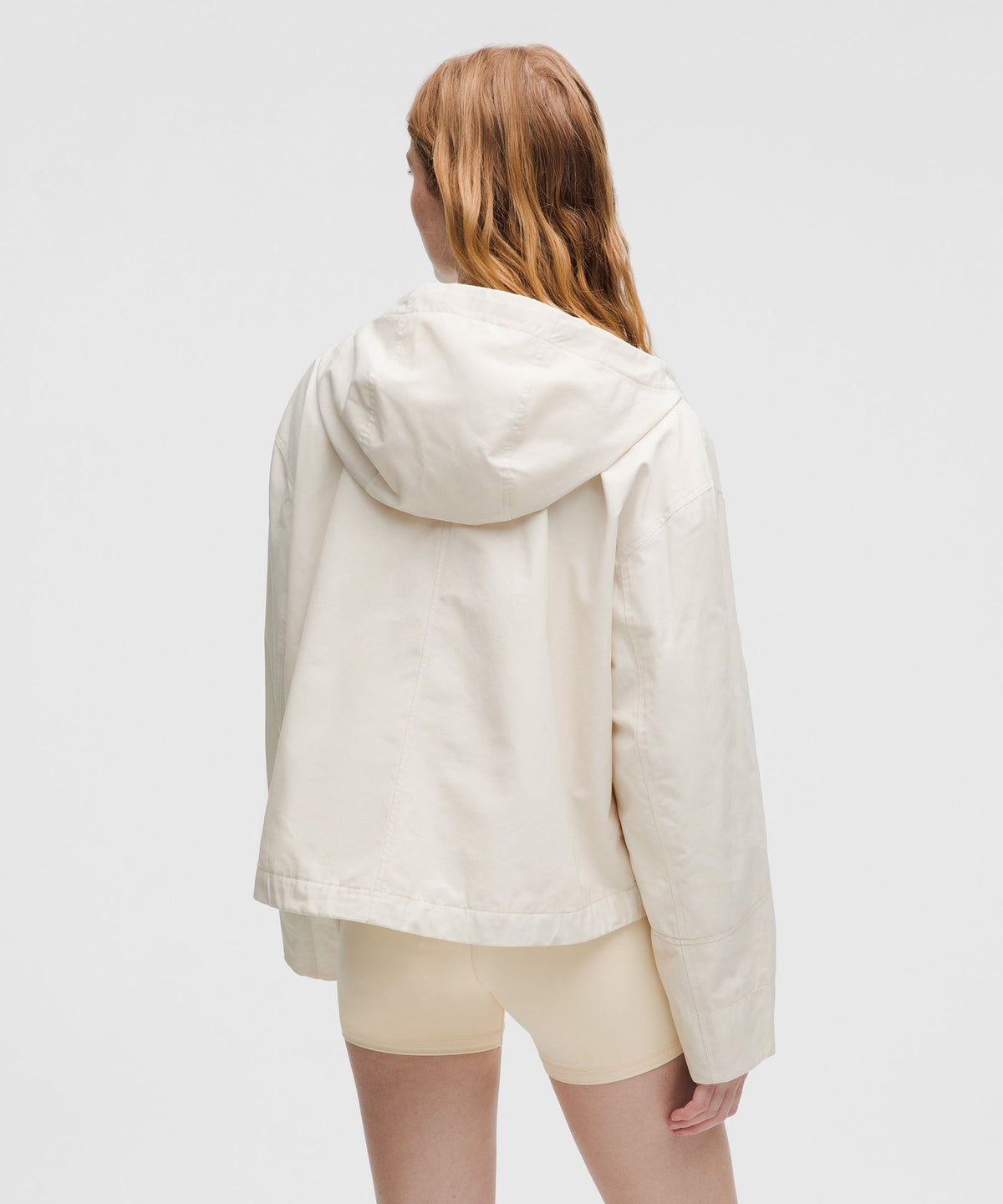 Water-Resistant Cropped Hooded Jacket