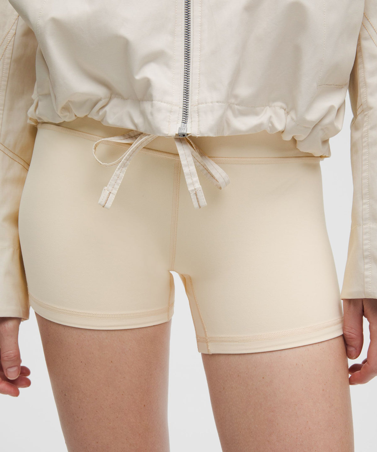 Water-Resistant Cropped Hooded Jacket