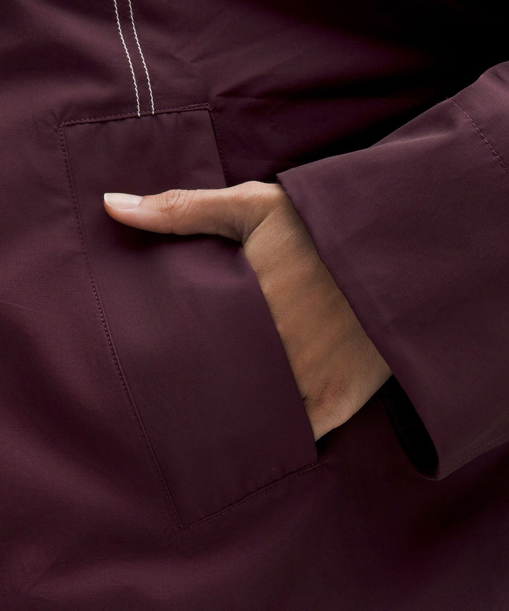 Water-Resistant Cropped Hooded Jacket