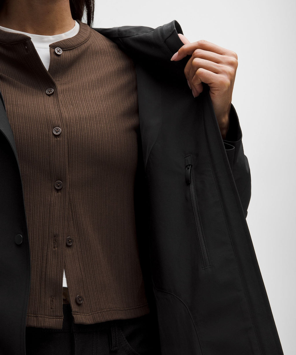 Oversized Cocoon Rain Coat