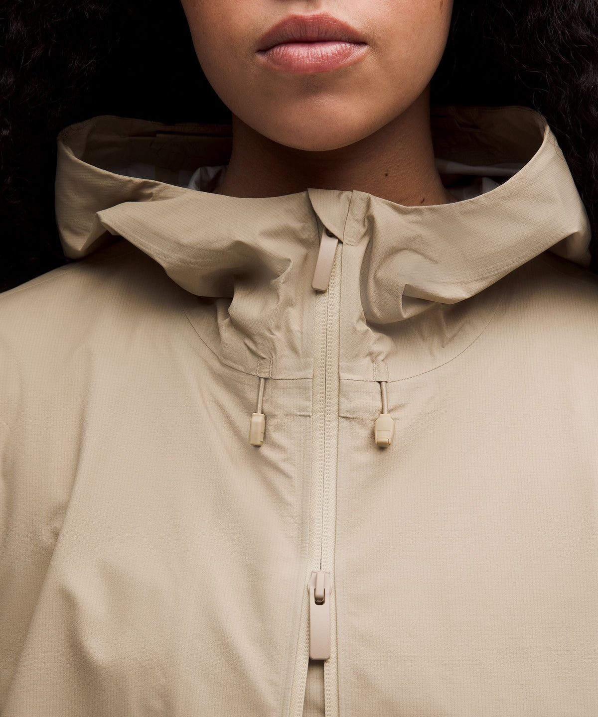 Lightweight Cinch-Waist Rain Coat