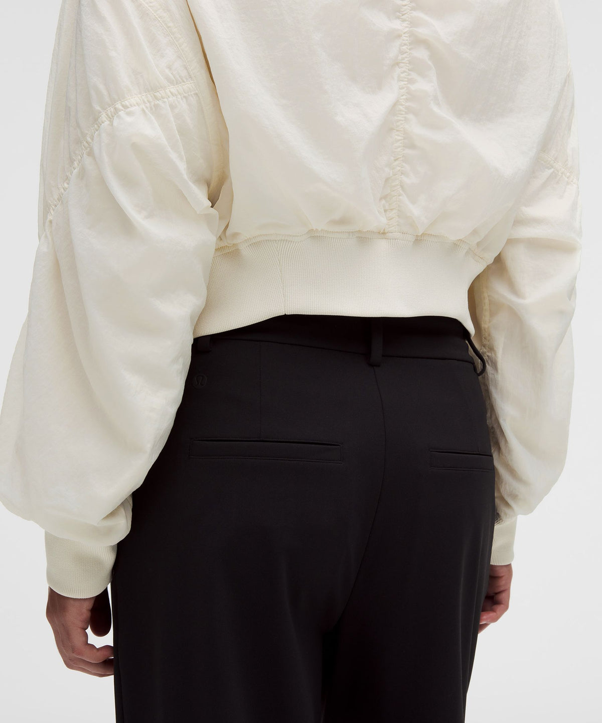 Curved-Hem Cropped Bomber