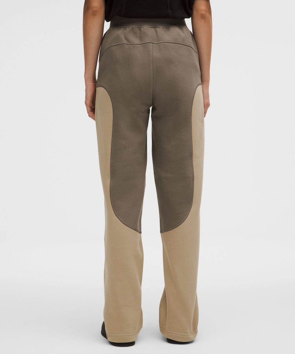 Cotton Fleece Mid-Rise Straight-Leg PantSLNSH Collection