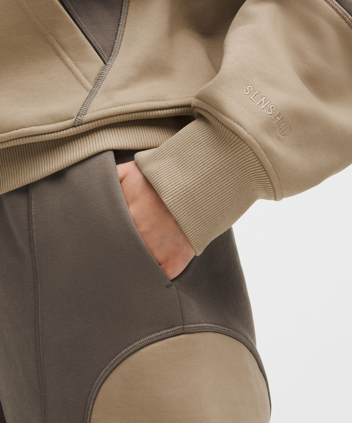 Cotton Fleece Mid-Rise Straight-Leg PantSLNSH Collection