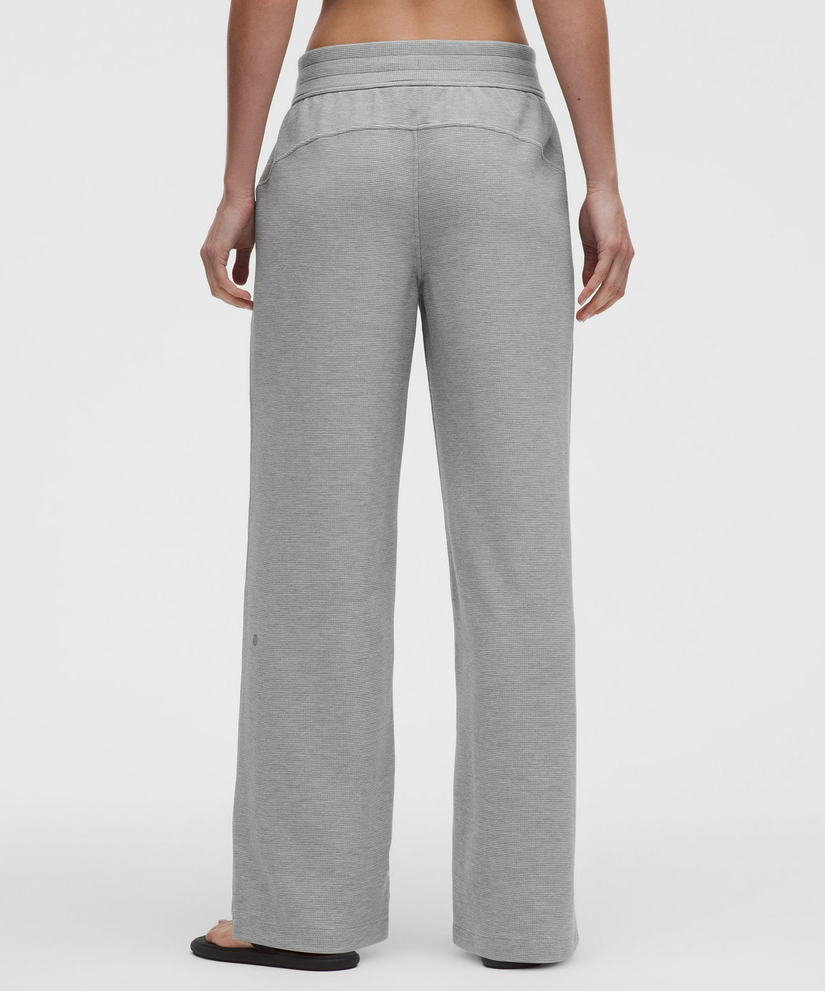 Scuba Mid-Rise Wide-Leg PantWaffle