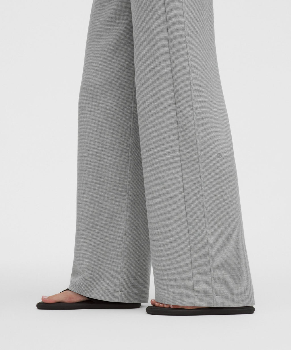 Scuba Mid-Rise Wide-Leg PantWaffle
