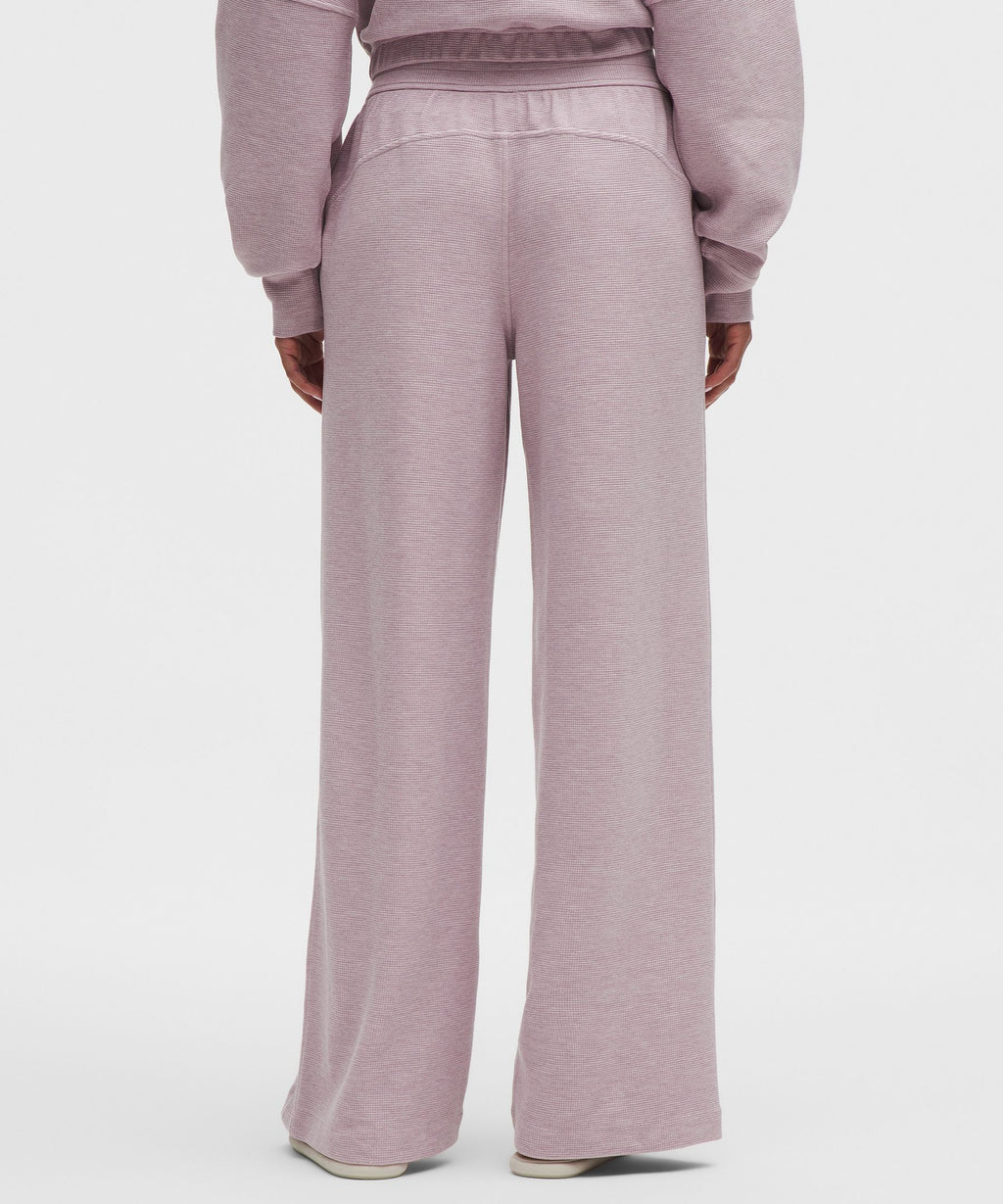 Scuba Mid-Rise Wide-Leg PantWaffle