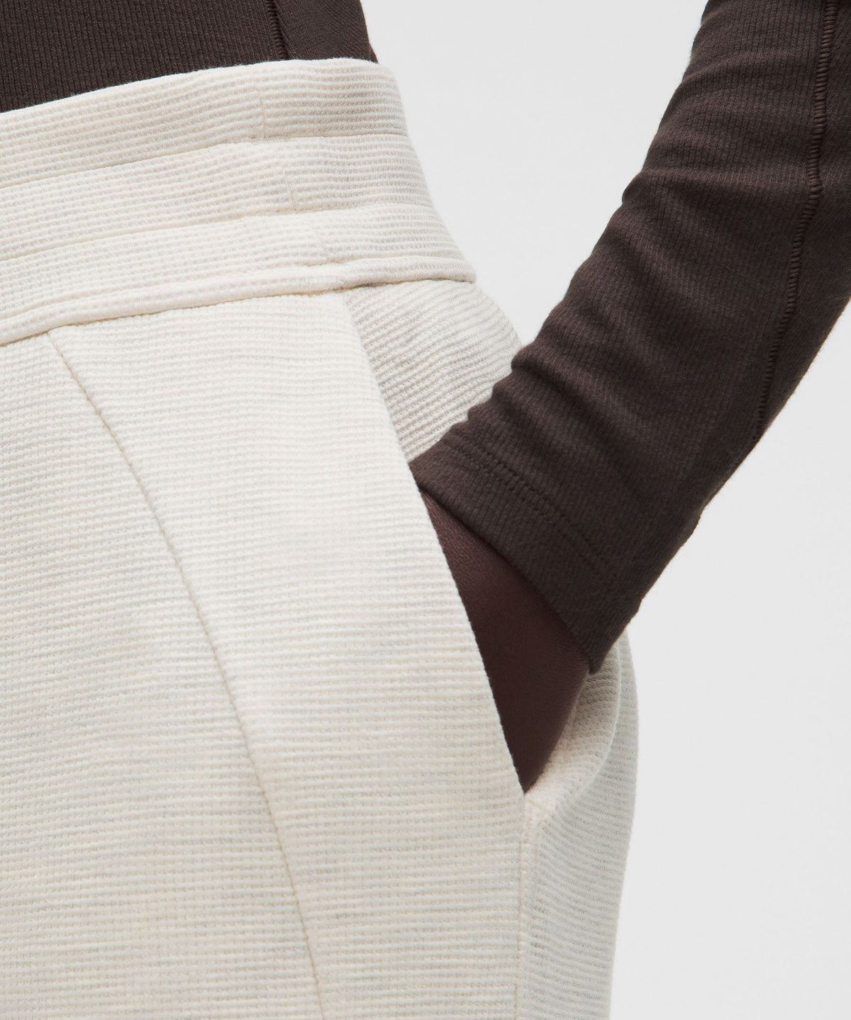 Scuba Mid-Rise Wide-Leg PantWaffle