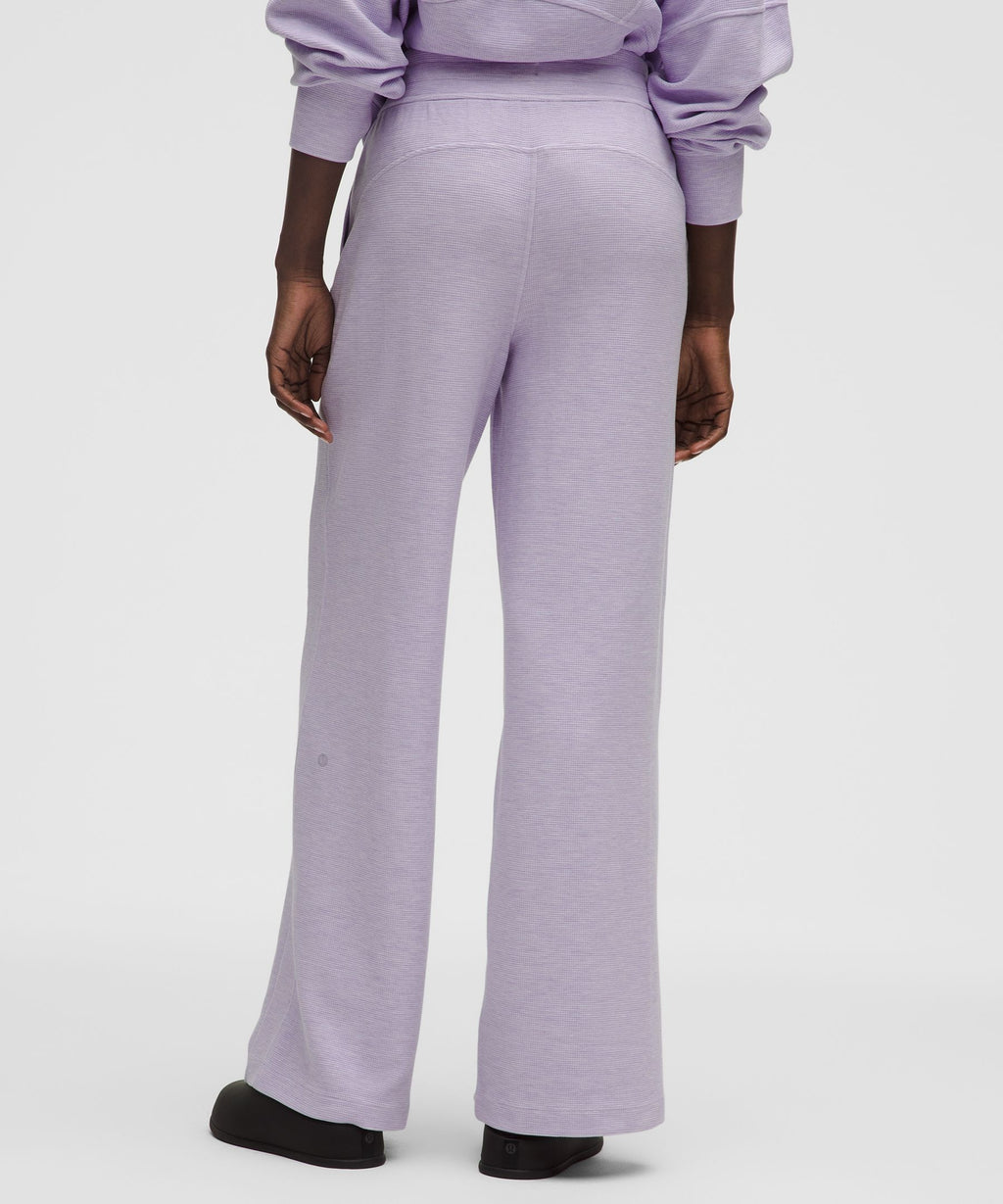 Scuba Mid-Rise Wide-Leg PantWaffle