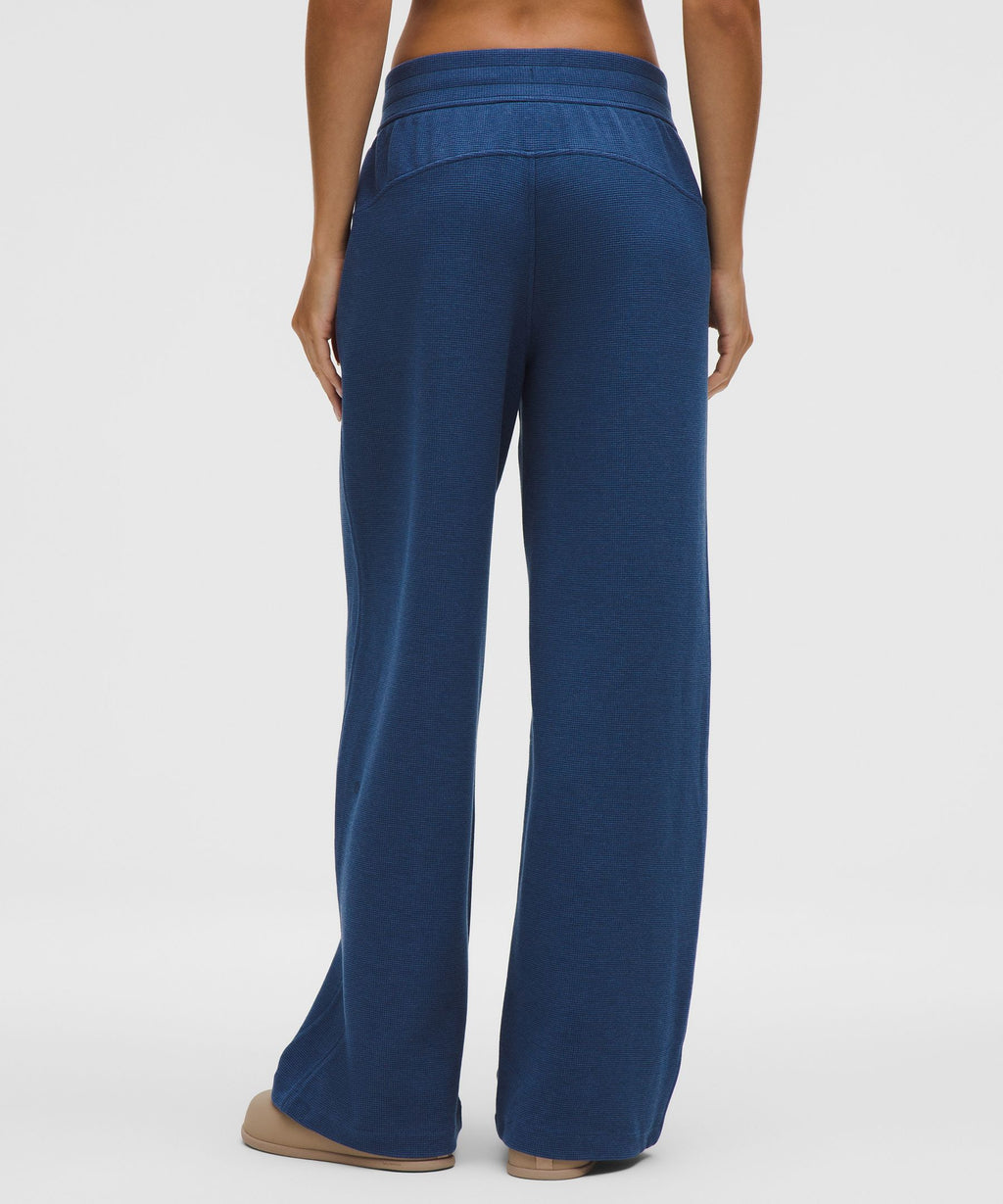 Scuba Mid-Rise Wide-Leg PantWaffle