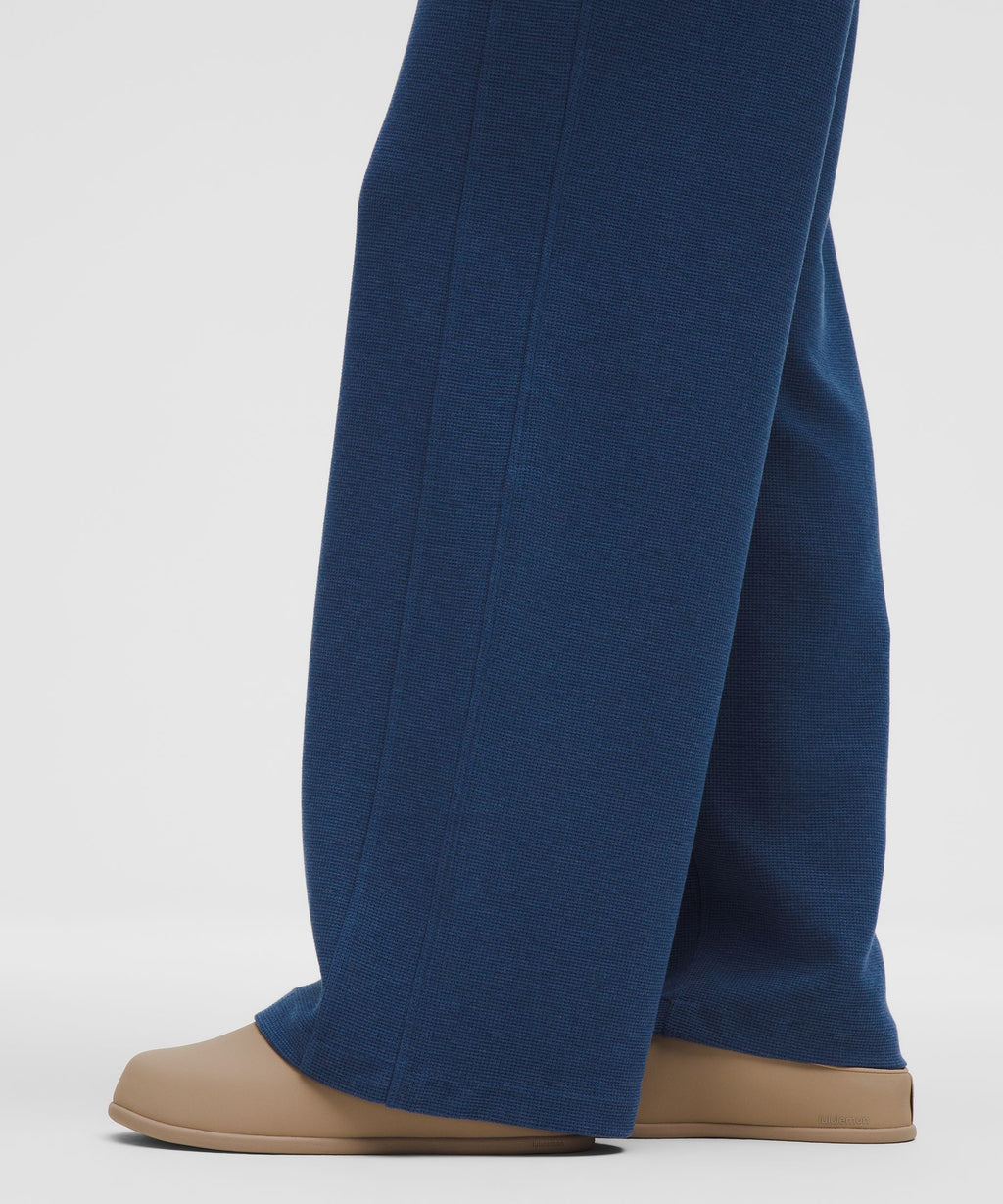 Scuba Mid-Rise Wide-Leg PantWaffle