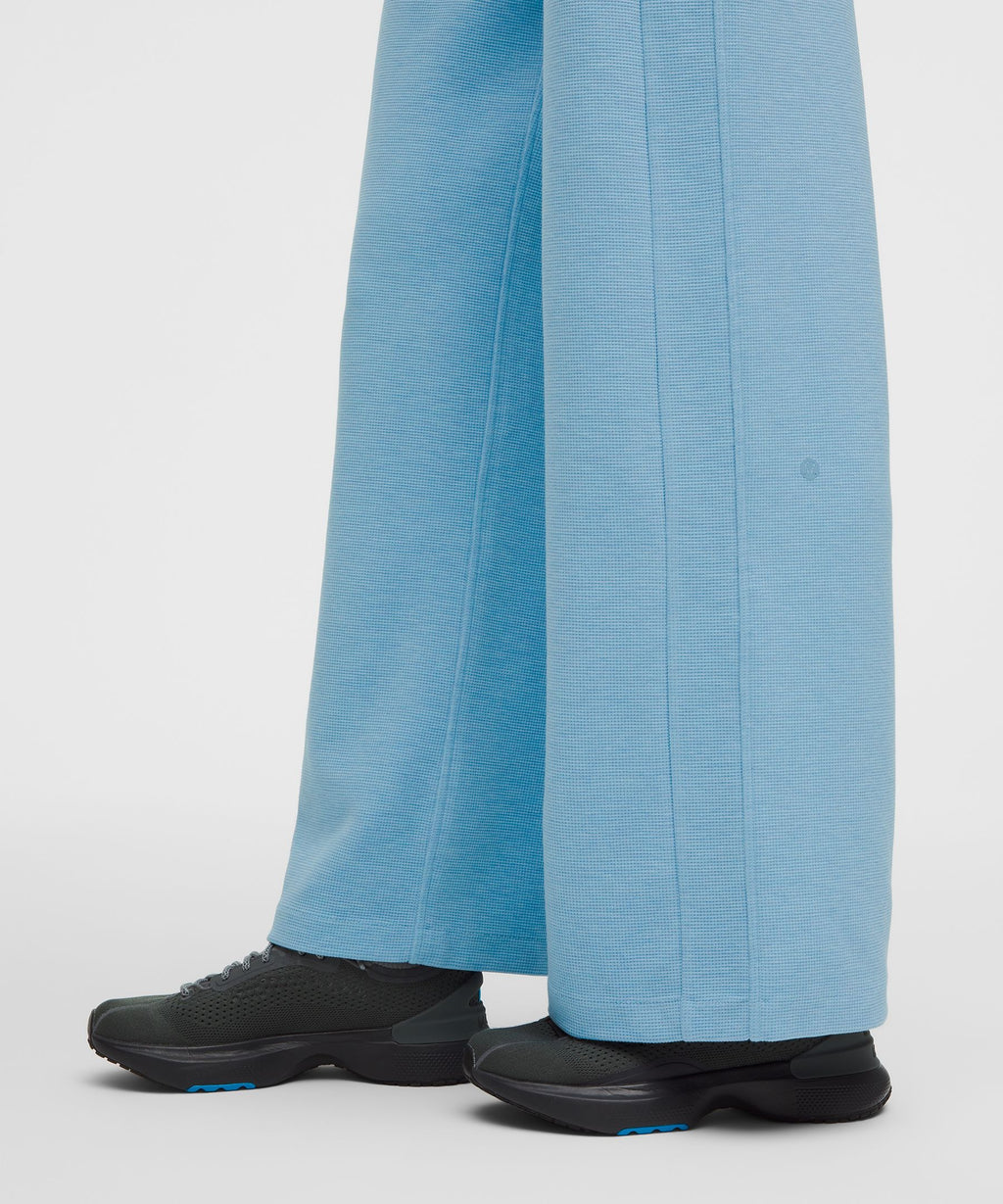 Scuba Mid-Rise Wide-Leg PantWaffle