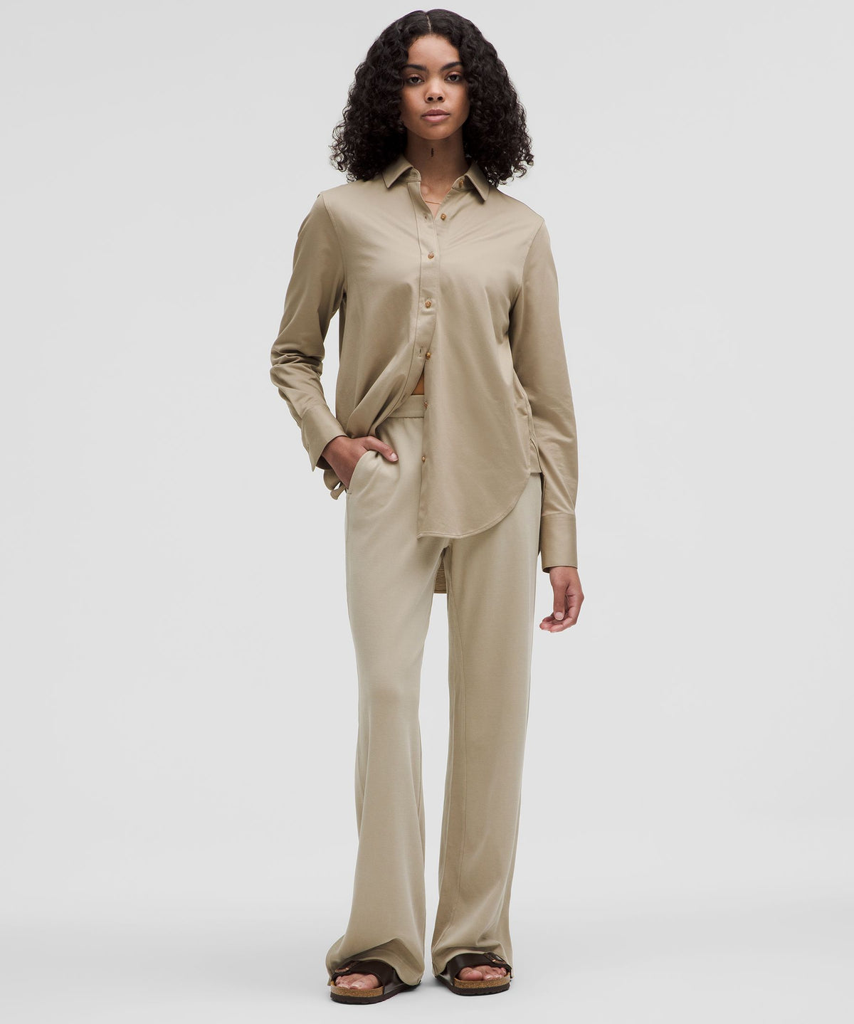 Softstreme High-Rise Wide-Leg Pique PantRegular