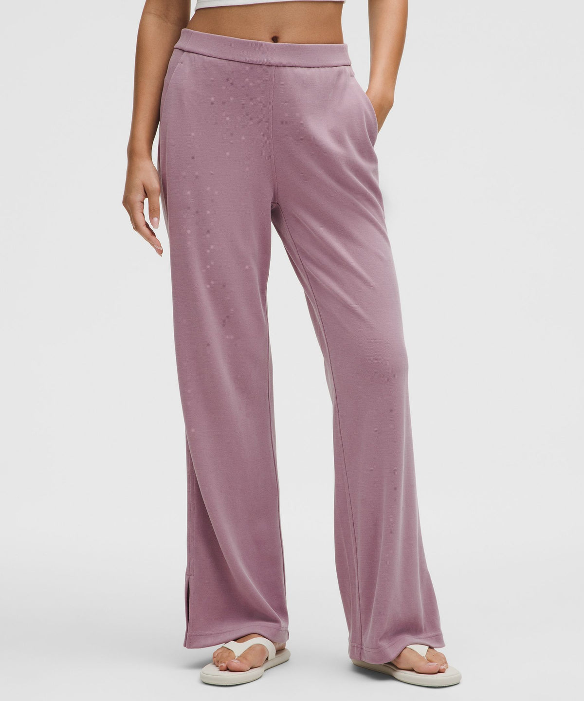 Softstreme High-Rise Wide-Leg Pique PantRegular
