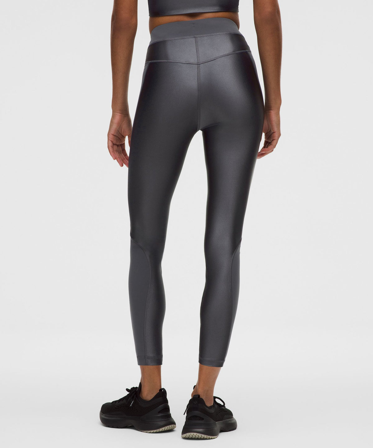 Satin Shine Panelled High-Rise Tight 25"Wordmark