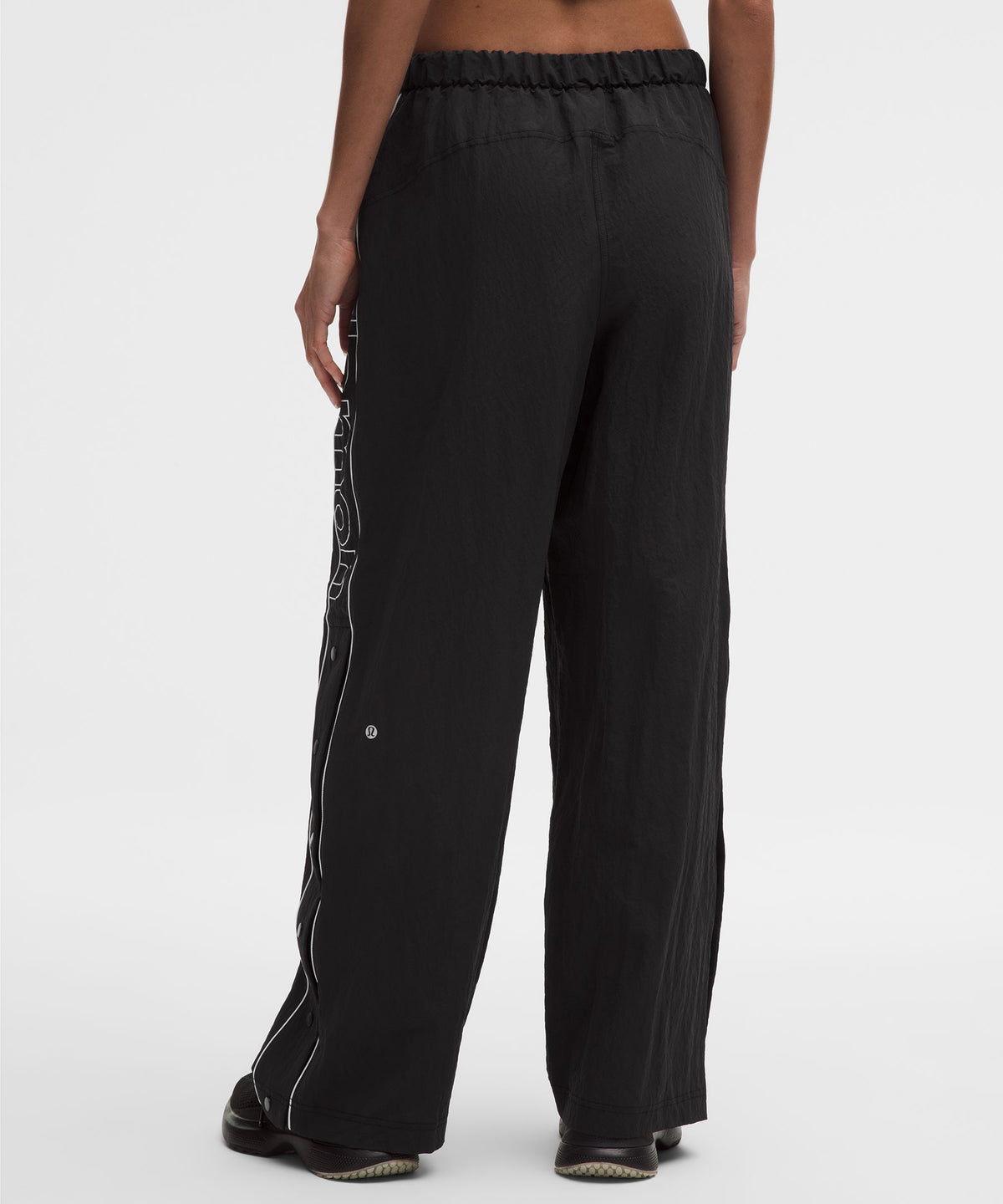 Crinkle Nylon Mid-Rise Track PantWordmark
