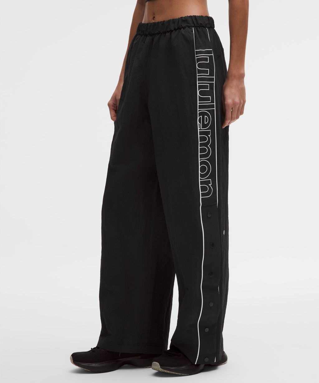 Crinkle Nylon Mid-Rise Track PantWordmark