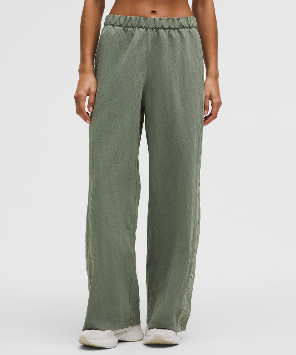Crinkle Nylon Mid-Rise Track PantWordmark