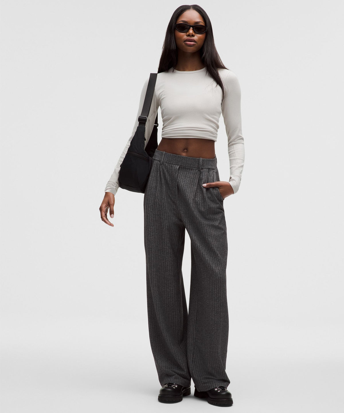 Daydrift High-Rise Wide-Leg Trouser RegularHerringbone