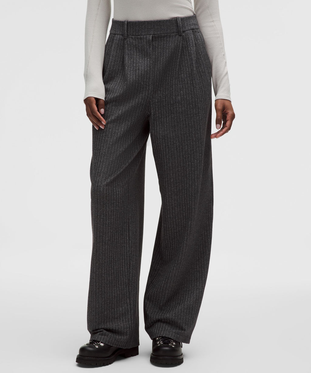 Daydrift High-Rise Wide-Leg Trouser ShortHerringbone