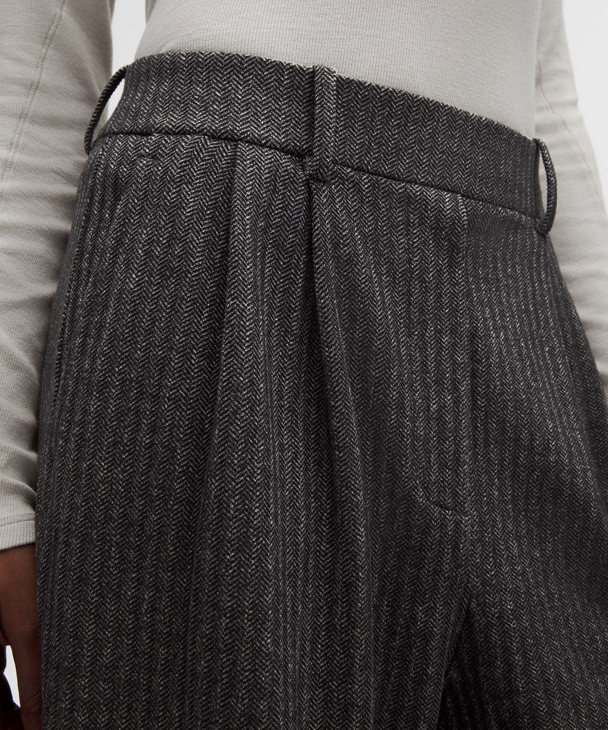 Daydrift High-Rise Wide-Leg Trouser ShortHerringbone