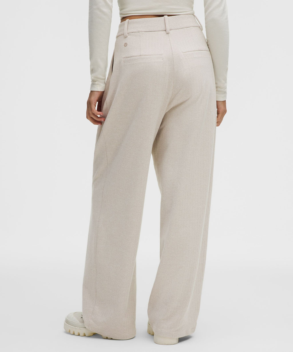 Daydrift High-Rise Wide-Leg Trouser ShortHerringbone