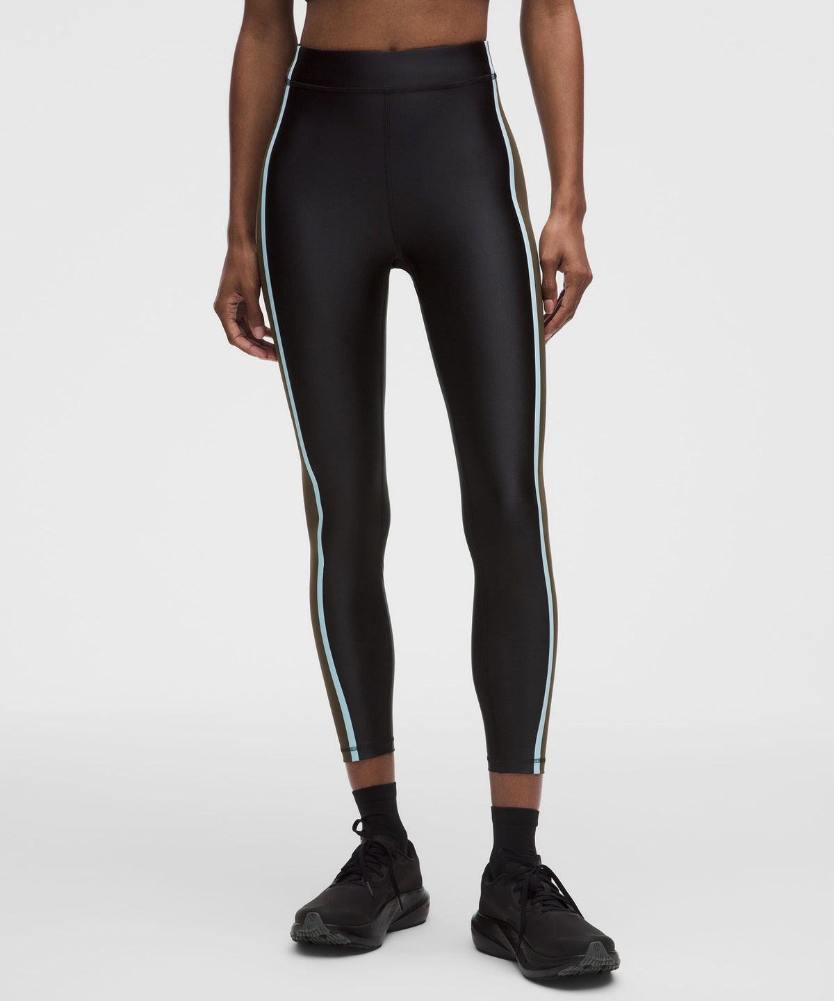 Satin Shine High-Rise Tight 25"Stripe