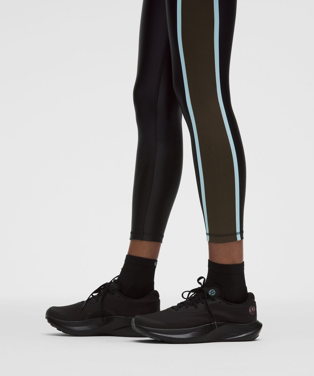Satin Shine High-Rise Tight 25"Stripe
