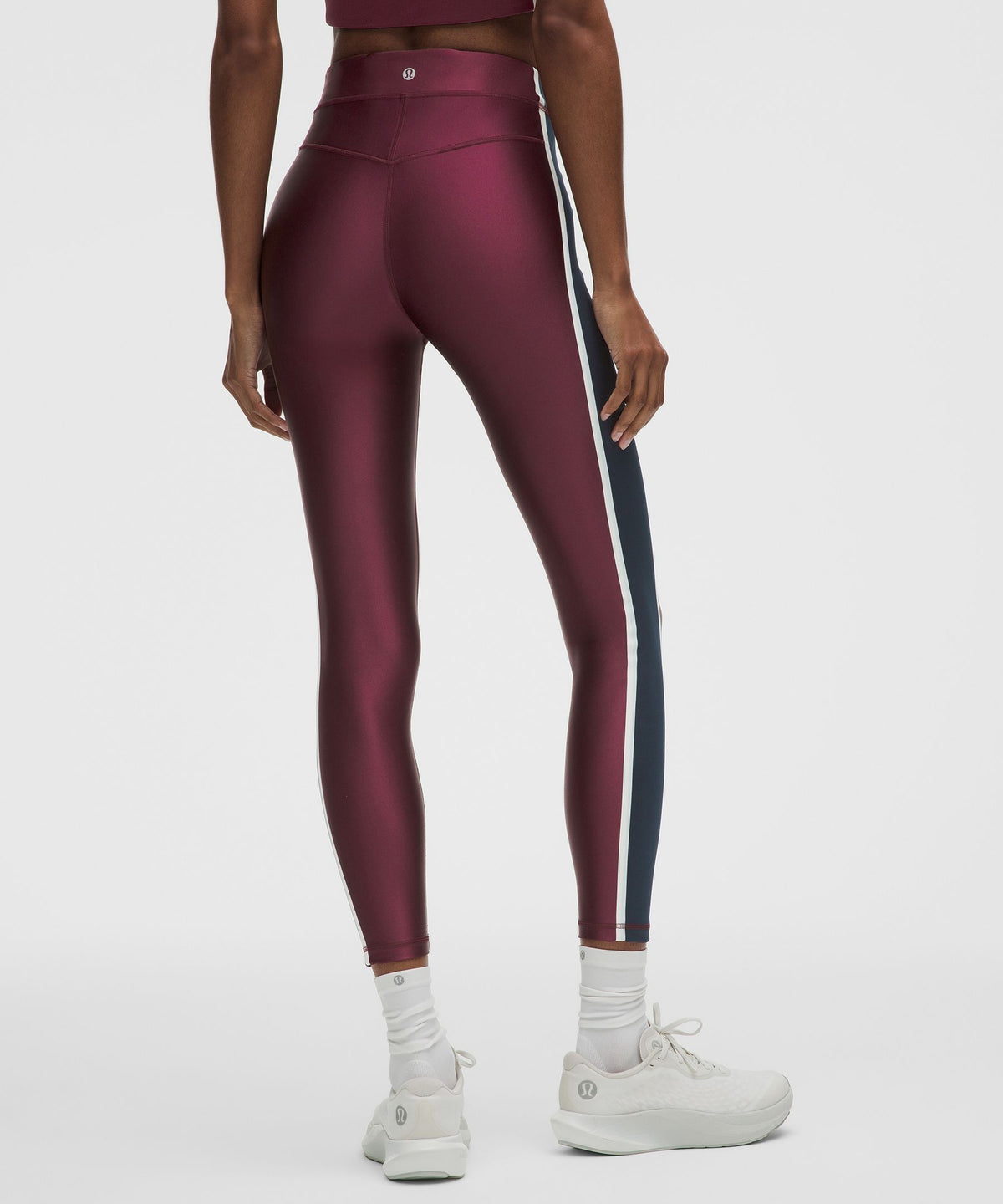 Satin Shine High-Rise Tight 25"Stripe
