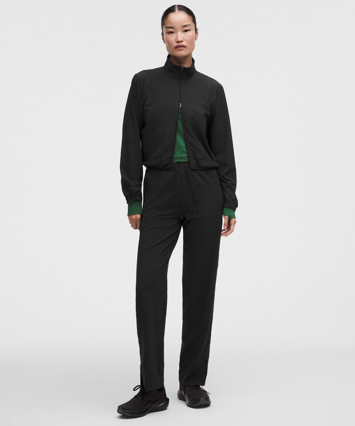 Textured Mesh High-Rise Running Pant