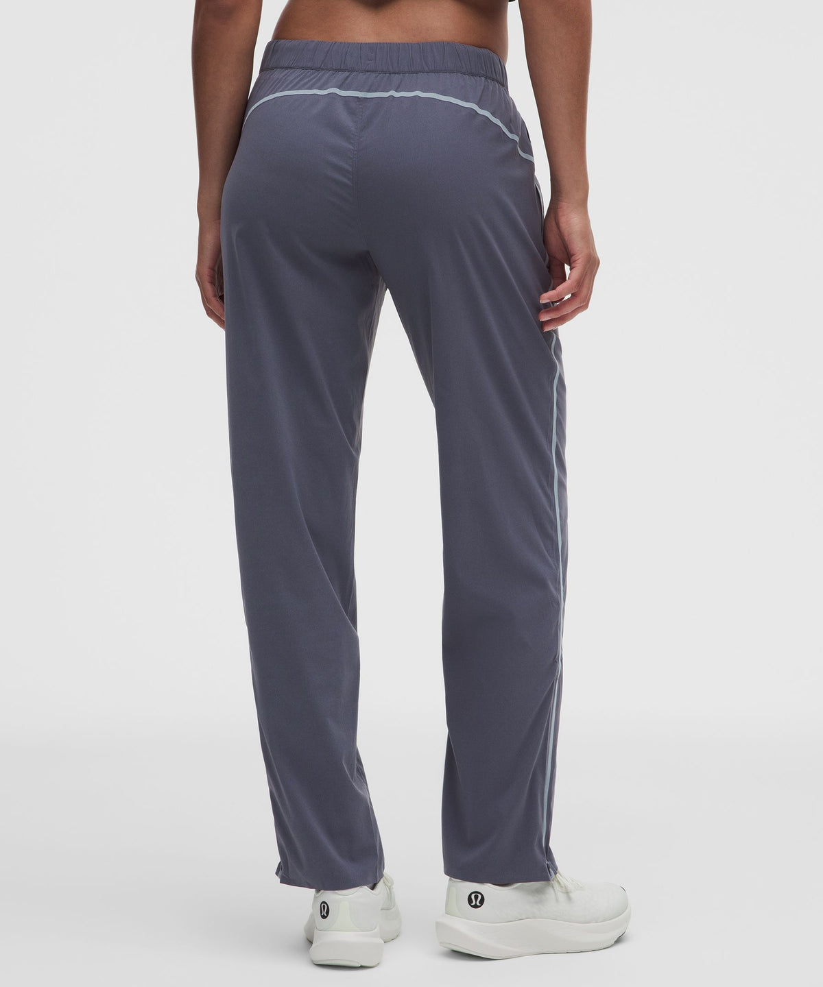 Two-Toned Mid-Rise Track Pant