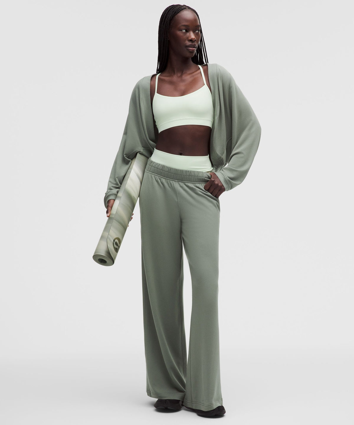 BeCalm Mid-Rise Wide-Leg Pant