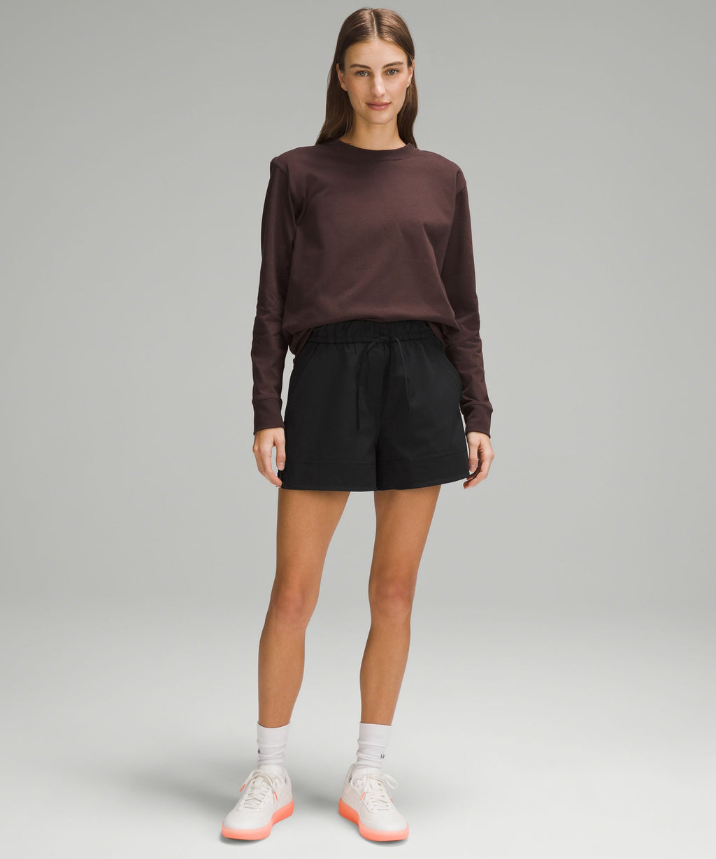 Cinchable Waist High-Rise Woven Short 3.5"