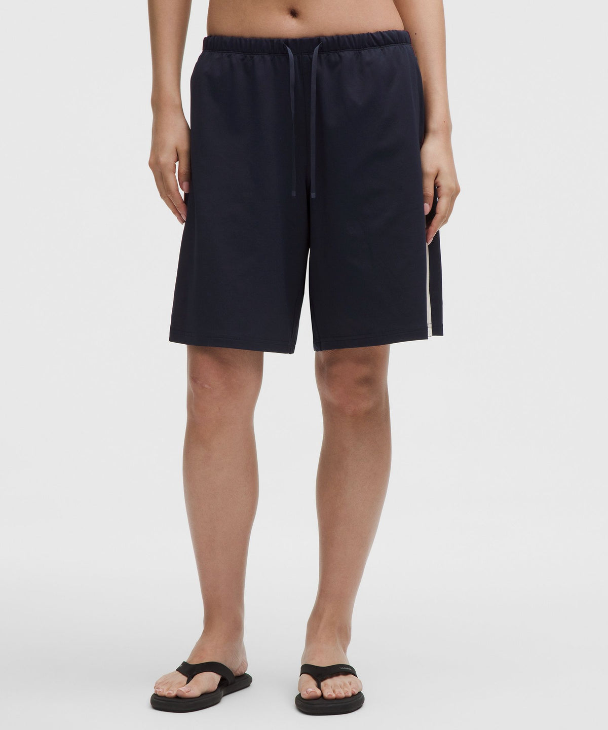 Striped Baggy Low-Rise Track Short 9.5"