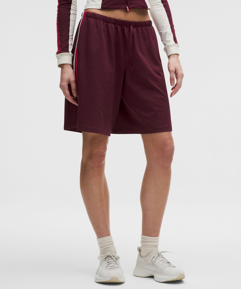 Striped Baggy Low-Rise Track Short 9.5"