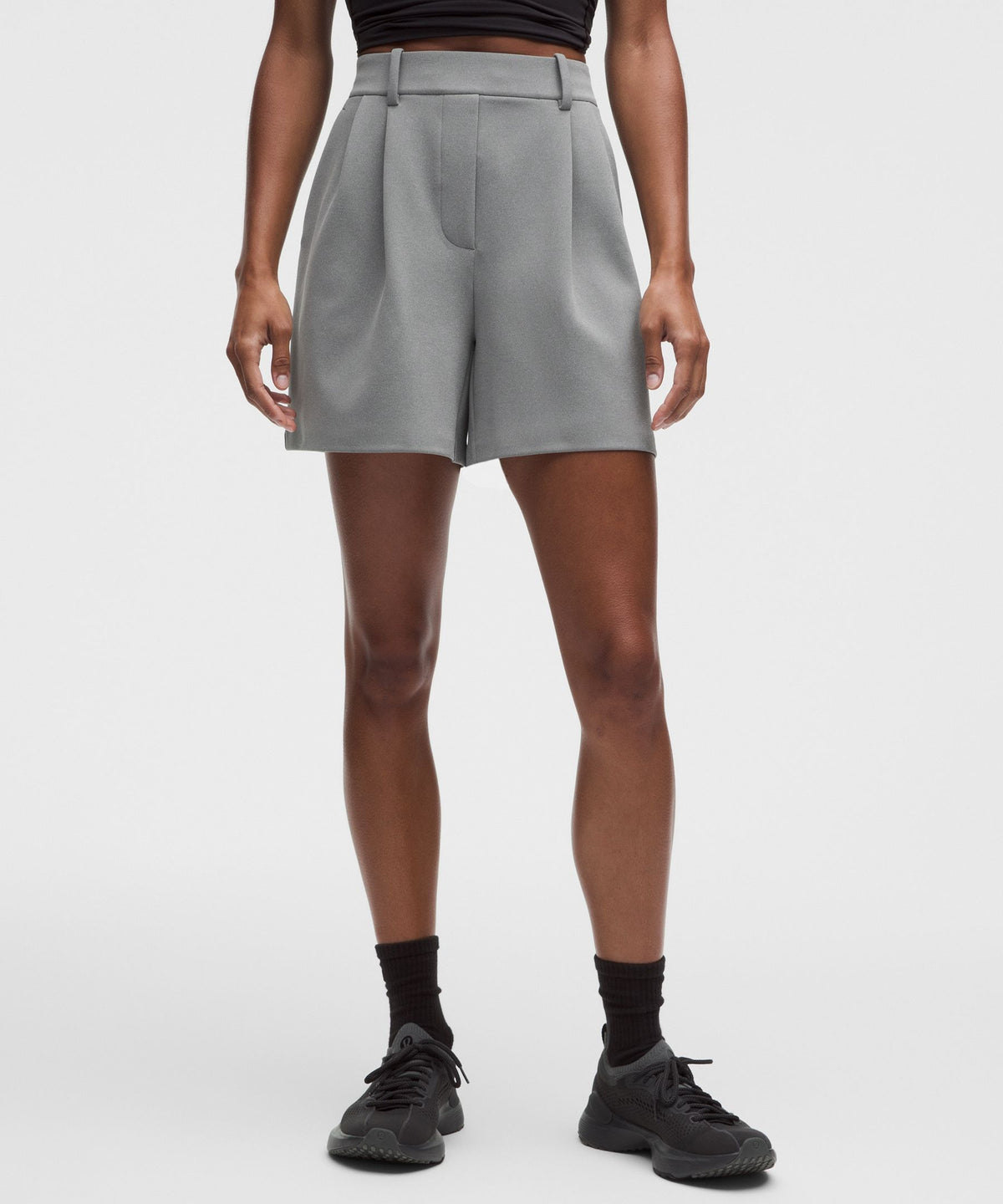 Daydrift High-Rise Pleated Short 5"Twill
