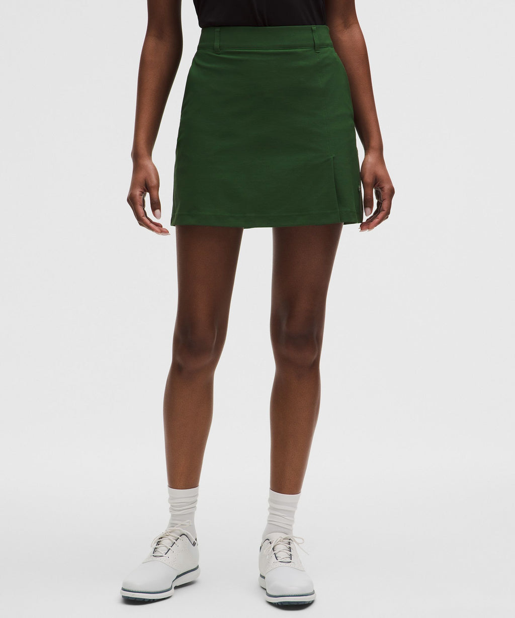 Stretch Twill Front Pleat Golf SkirtEmbroidered Logo