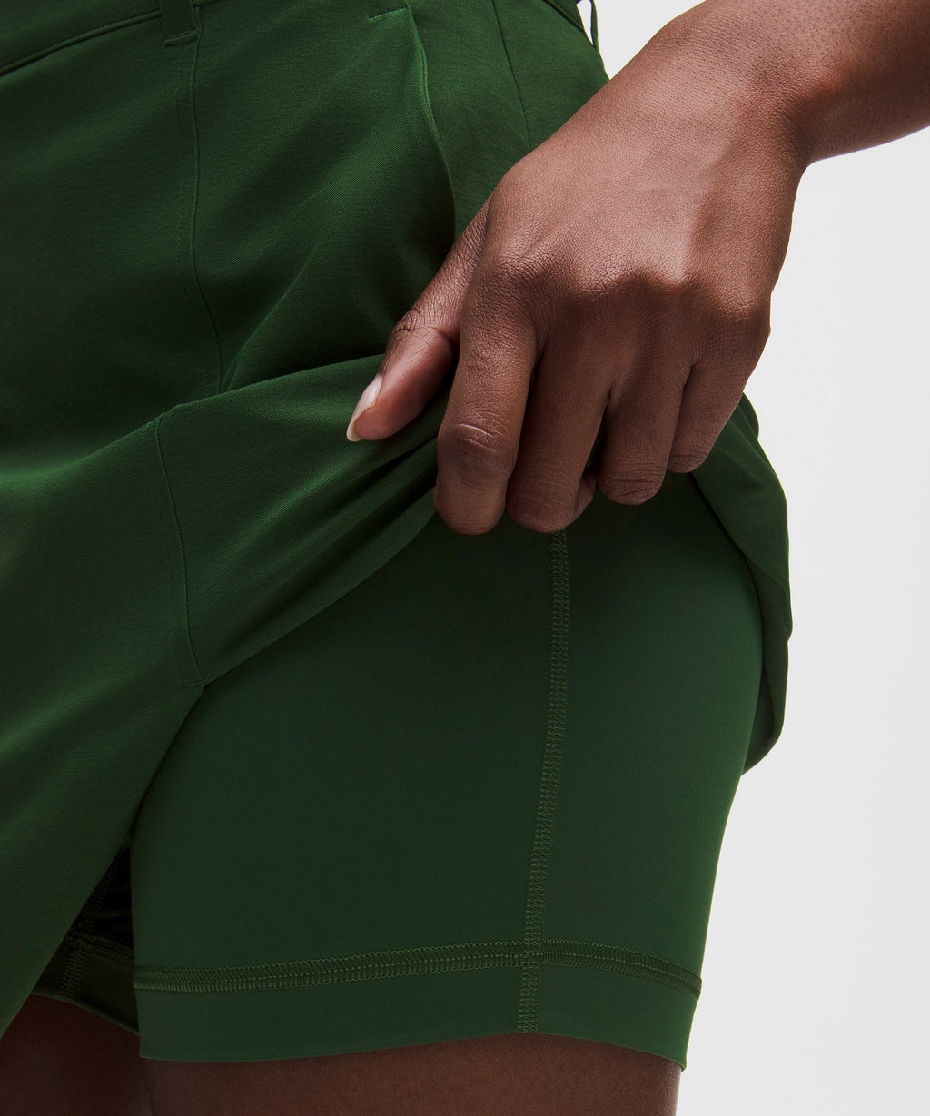 Stretch Twill Front Pleat Golf SkirtEmbroidered Logo