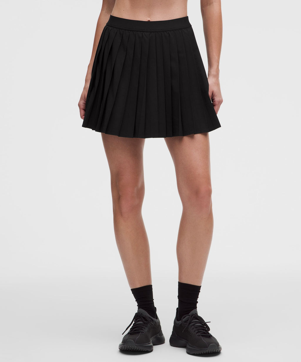 High-Rise Pleated Tennis SkirtLong