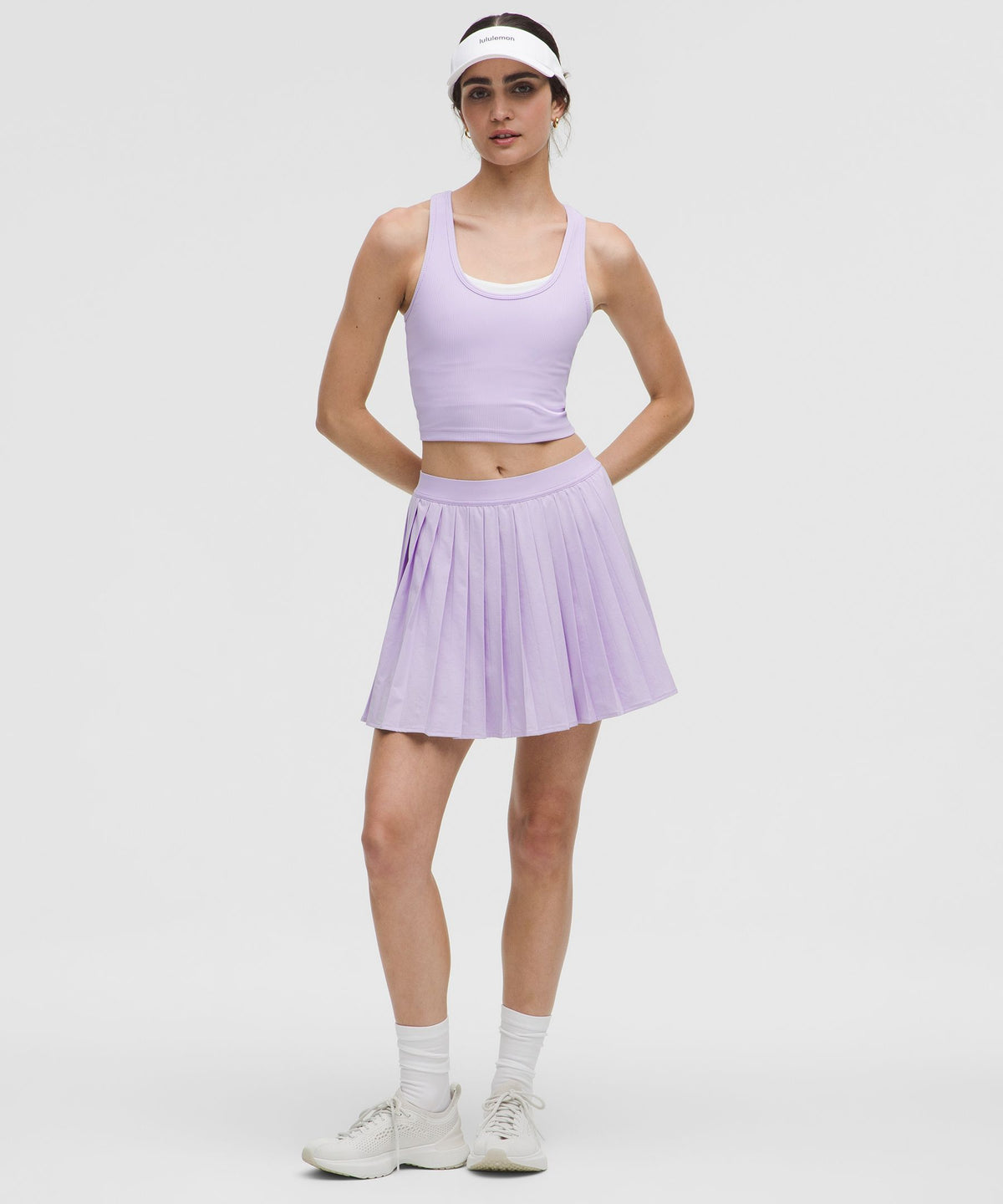 High-Rise Pleated Tennis SkirtLong